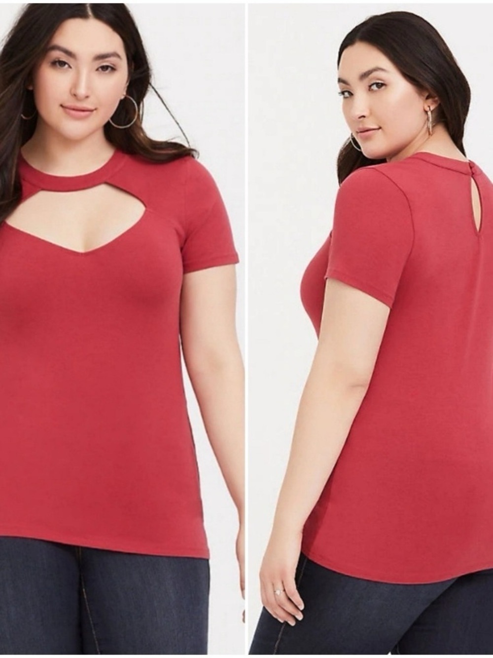 Torrid Raspberry Keyhole Choker Foxy Tshirt Size 4X NWT Brand New